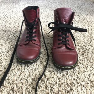 Maroon Doc Martens